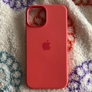Apple Red iPhone Case Silicone Minimalist Design iPhone 12 Pro Max